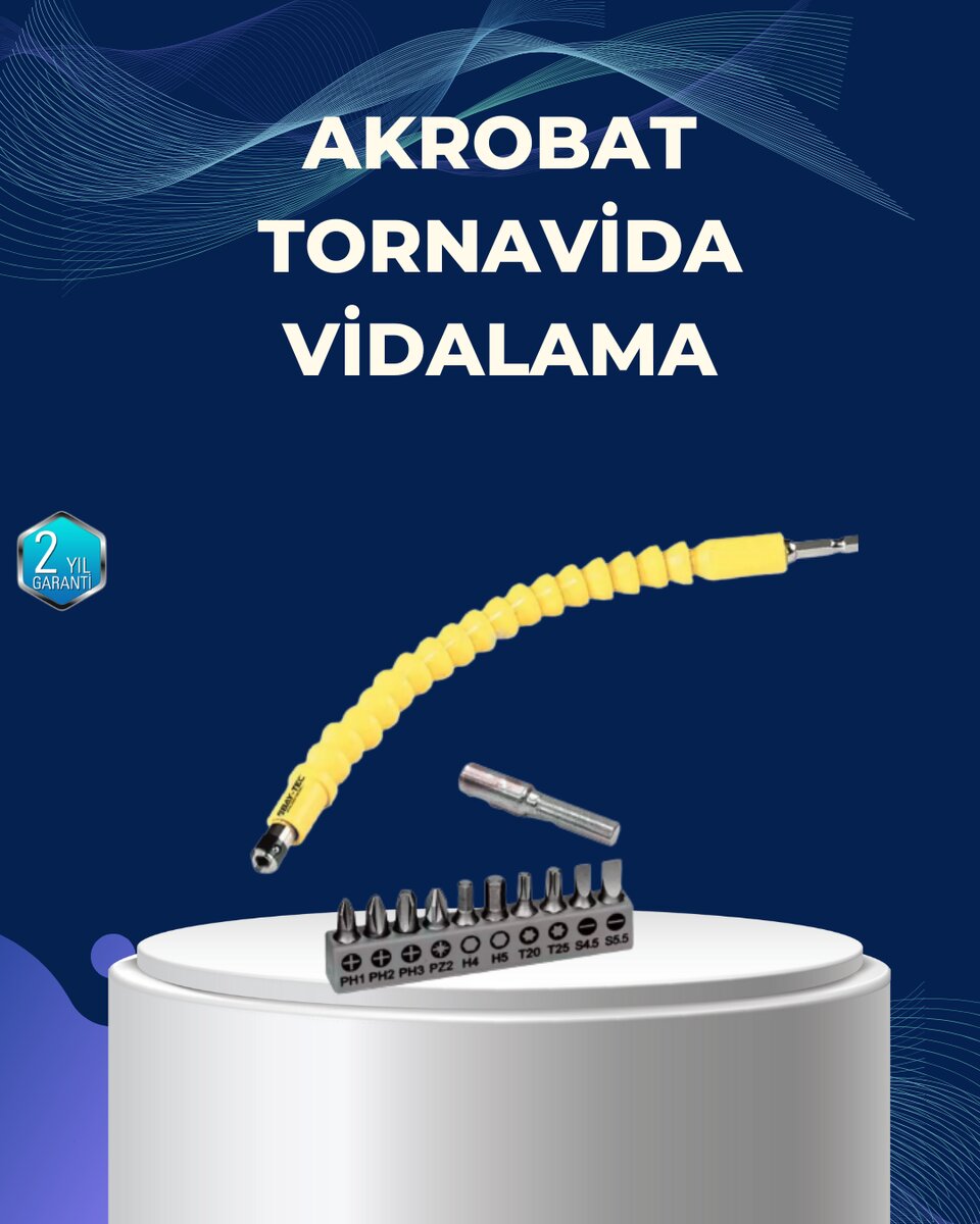 12’li Akrobat Bits Vidalama Seti Esnek Uç Çok Yönlü Kullanım 12’li Akrobat Bits Vidalama Seti Esnek Uç Çok Yönlü Kullanım