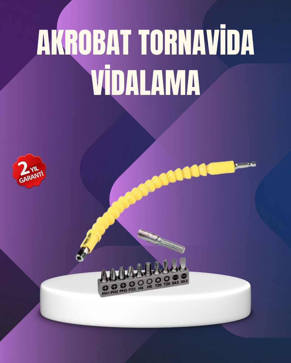 12 Parça Vidalama Uç Seti Akrobat Tasarım Dayanıklı Metal 12 Parça Vidalama Uç Seti Akrobat Tasarım Dayanıklı Metal