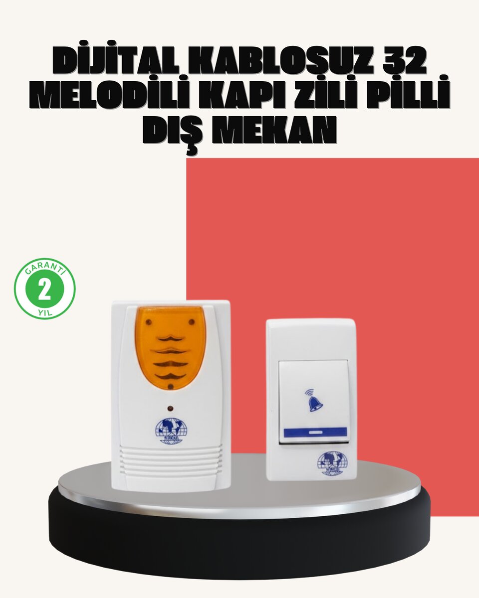 Wireless Kapı Zili Pratik ve Zahmetsiz Günlük Kullanım Wireless Kapı Zili Pratik ve Zahmetsiz Günlük Kullanım