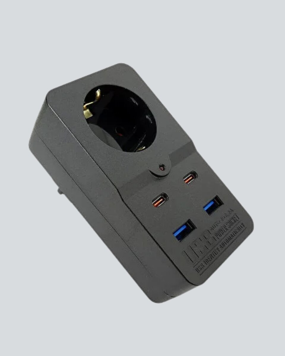 Akım Korumalı Priz 4 USB Type C Destekli Yüksek Isı Dayanımlı Akım Korumalı Priz 4 USB Type C Destekli Yüksek Isı Dayanımlı