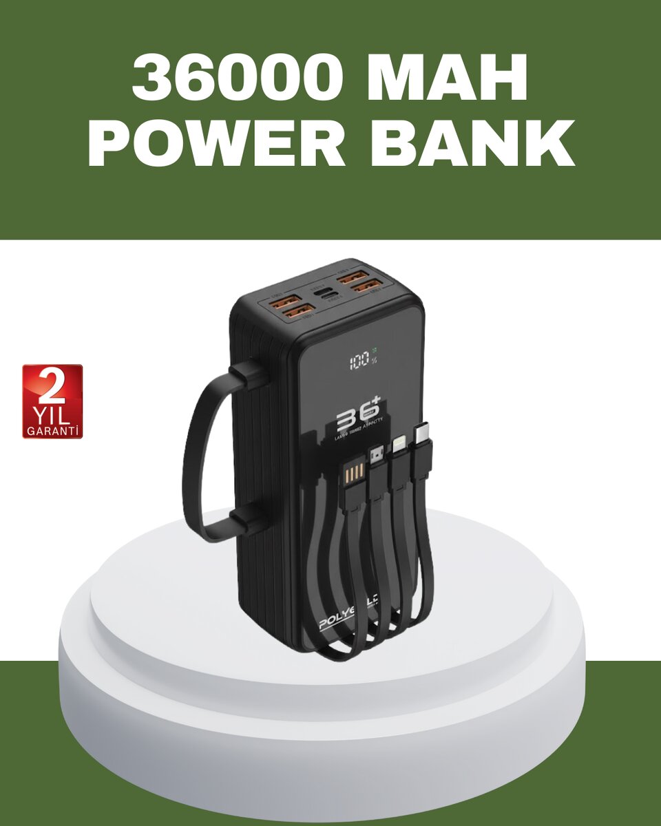 Hızlı Şarj Destekli Powerbank Tüm Cihazlarla Uyumlu Hızlı Şarj Destekli Powerbank Tüm Cihazlarla Uyumlu