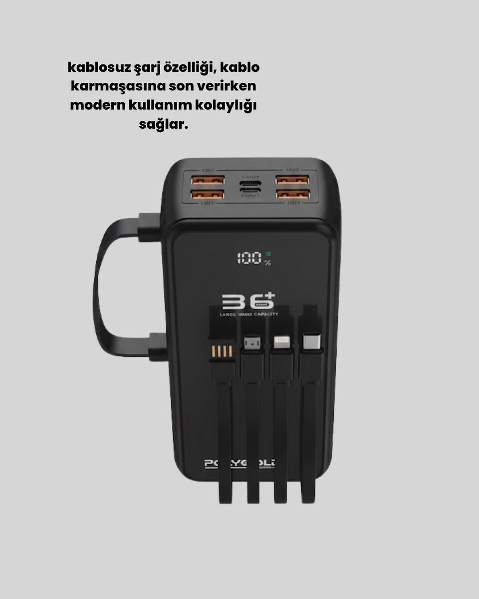 Hızlı Şarj Destekli Powerbank Tüm Cihazlarla Uyumlu Hızlı Şarj Destekli Powerbank Tüm Cihazlarla Uyumlu