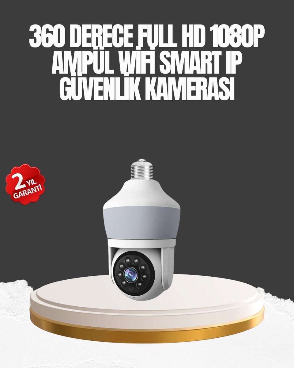 Gece Görüşlü Mobil Uygulamalı Akıllı Ampül Kamera