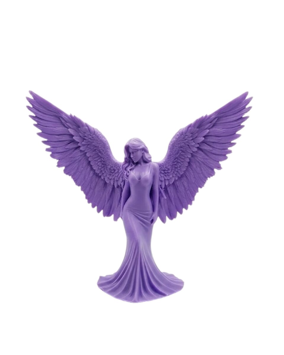 3D Lila Melek İnsan Biblo Estetik Dekoratif Obje