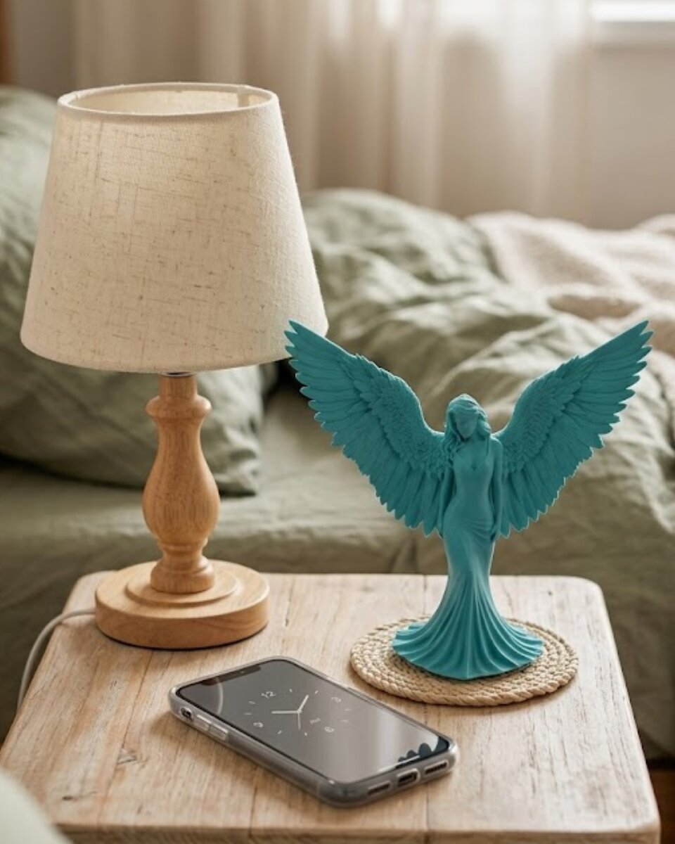 Turkuaz Melek Biblo 3D Dekoratif Angel Figür Küçük Boy Ev Aksesuarı Turkuaz Melek Biblo 3D Dekoratif Angel Figür Küçük Boy Ev Aksesuarı