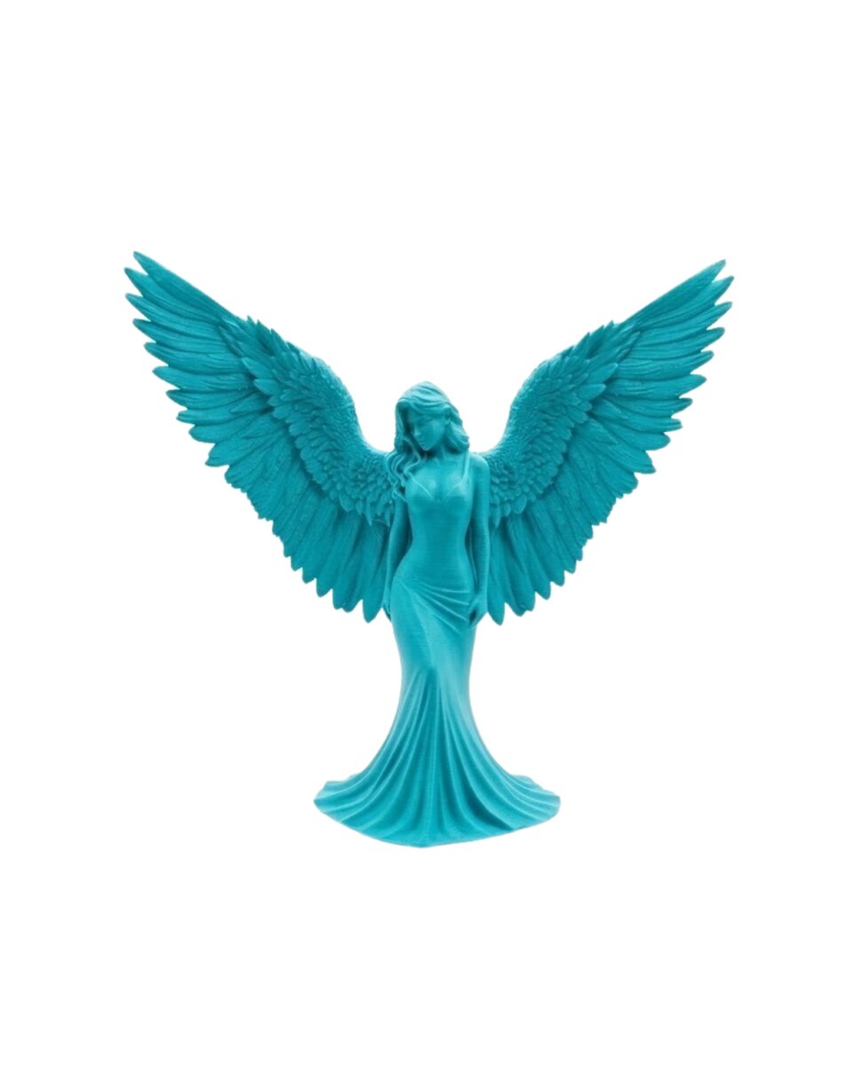 3D Turkuaz Melek İnsan Biblo  Estetik Dekoratif Obje