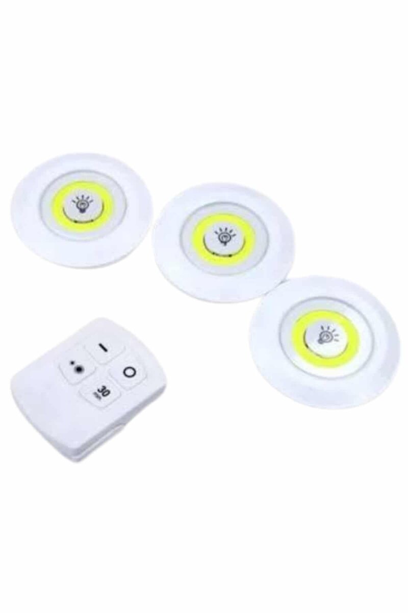 Dolap Işığı Mutfak Rafı Işığı Uzaktan Kumandalı 3 Lü Spot Led Lamba Dolap Işığı Mutfak Rafı Işığı Uzaktan Kumandalı 3 Lü Spot Led Lamba