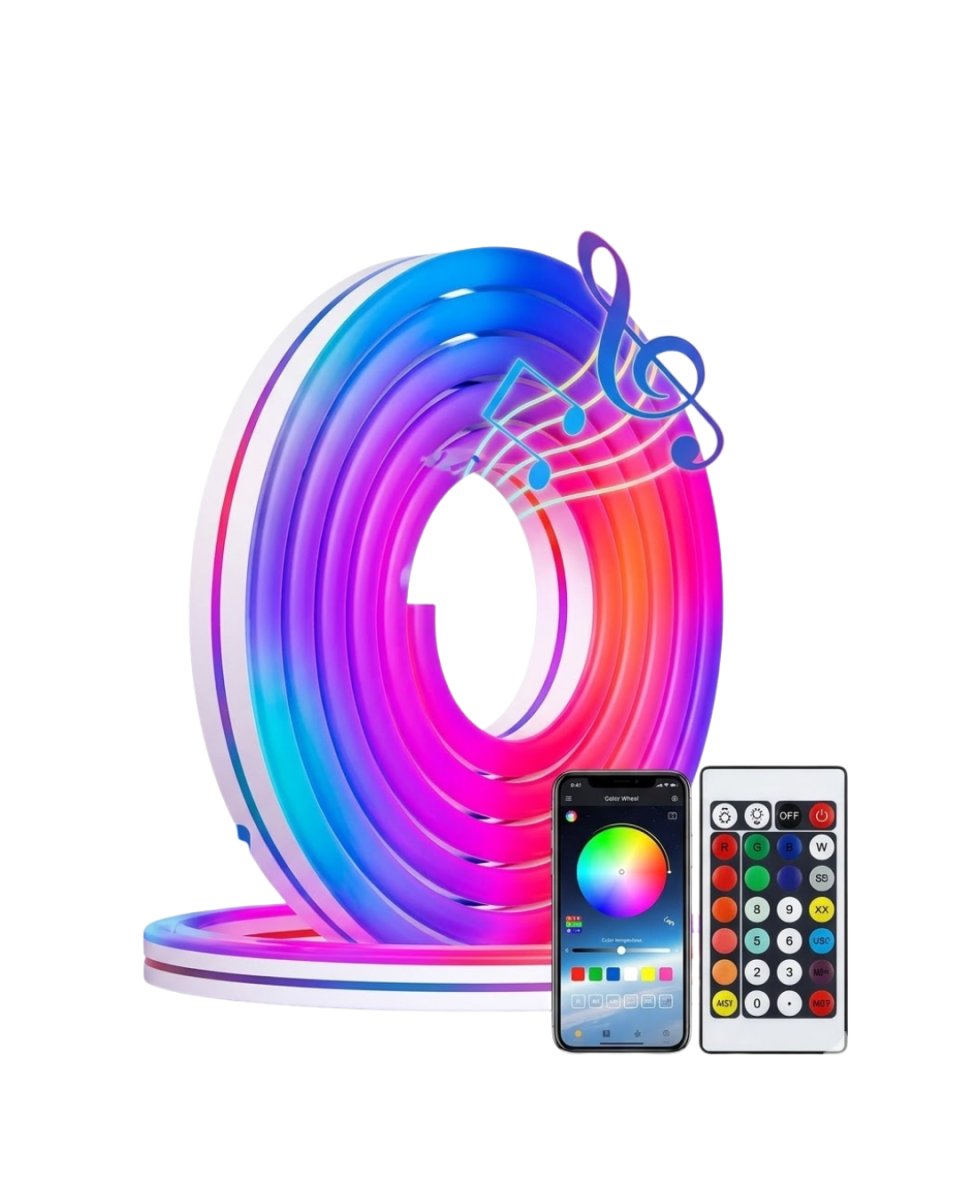 3 Metre RGB Akıllı Neon LED Şerit Işık Telefon ve Kumanda Kontrollü Ambiyans Aydınlatma 3 Metre RGB Akıllı Neon LED Şerit Işık Telefon ve Kumanda Kontrollü Ambiyans Aydınlatma
