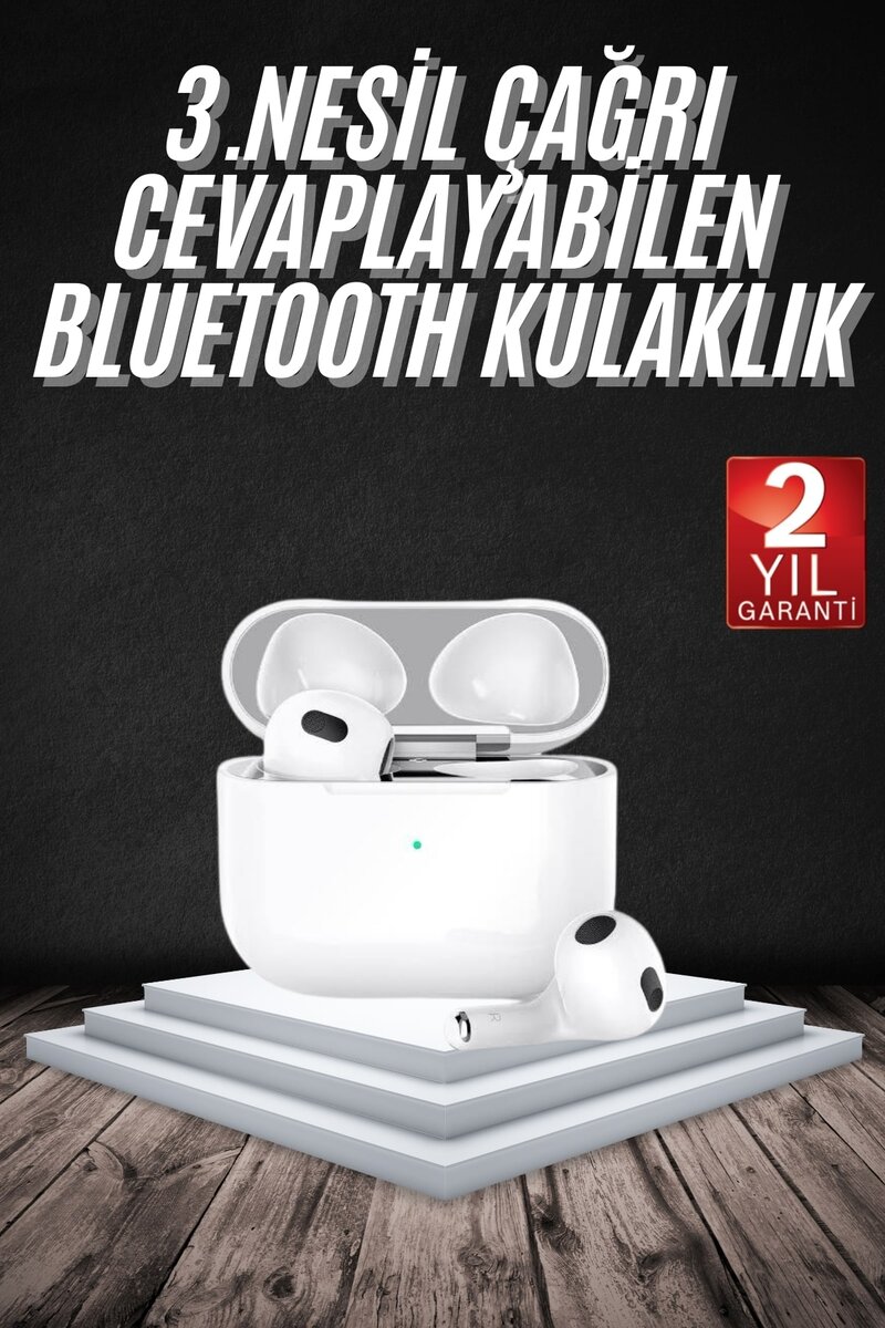 Bluetooth Kulaklık 3. Nesil Ios Android Uyumlu Yeni Nesil Wireless Charge Bluetooth Kulaklık 3. Nesil Ios Android Uyumlu Yeni Nesil Wireless Charge