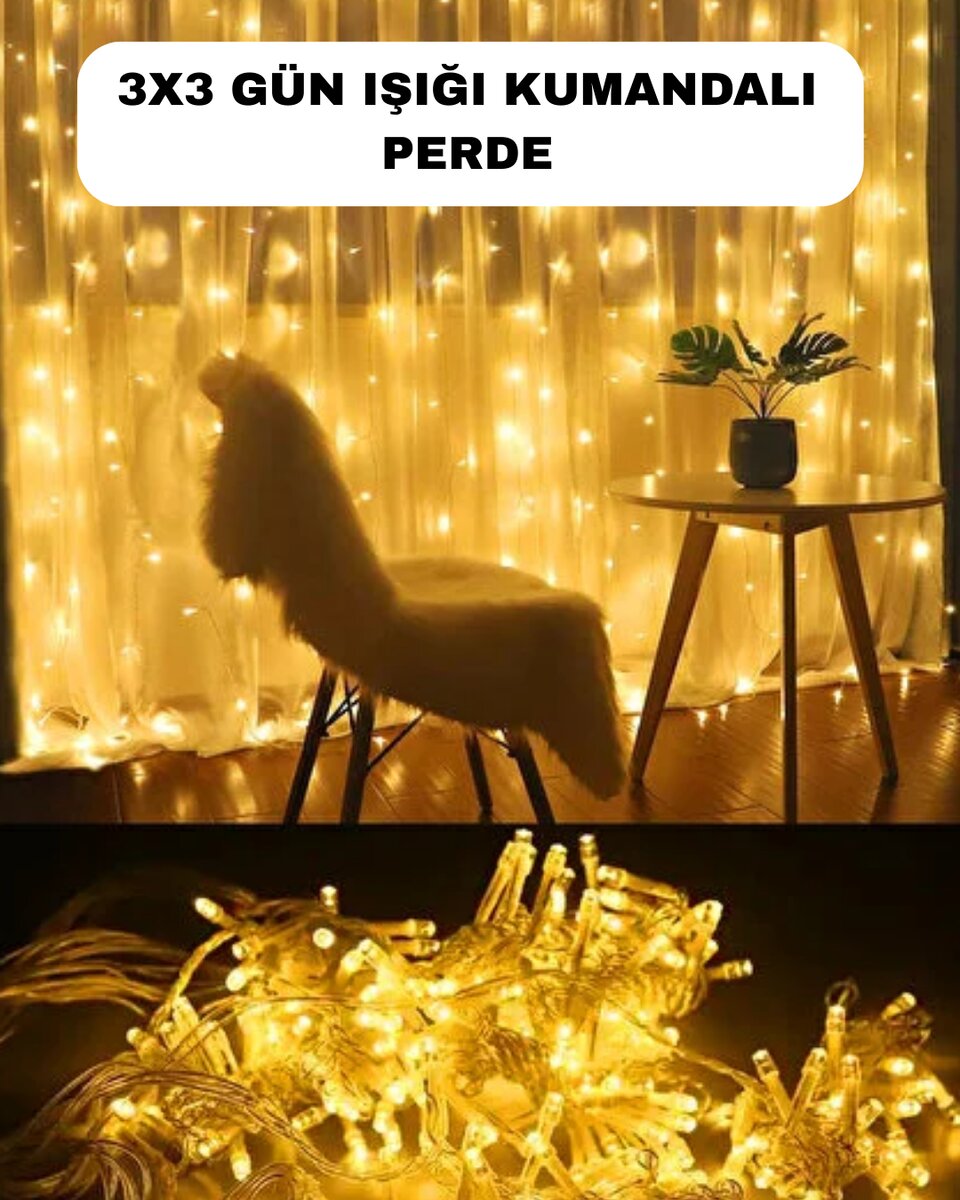 Romantik Ambiyans İçin Uzaktan Kumandalı Günışığı Peri Led Romantik Ambiyans İçin Uzaktan Kumandalı Günışığı Peri Led