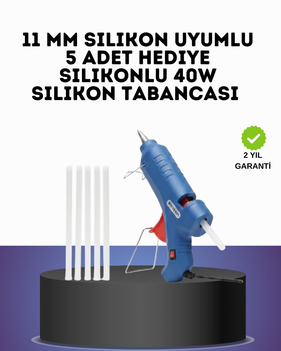 40W Sıcak Silikon Tabancası 5 Silikon Hediyeli Dayanıklı Tasarım 40W Sıcak Silikon Tabancası 5 Silikon Hediyeli Dayanıklı Tasarım