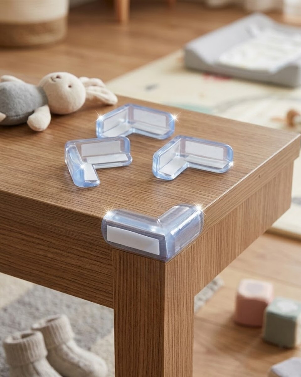 Masa Köşe Koruyucu 4 Lü Set Bebek Çocuk Güvenlik Köşe Aparatı Masa Köşe Koruyucu 4 Lü Set Bebek Çocuk Güvenlik Köşe Aparatı