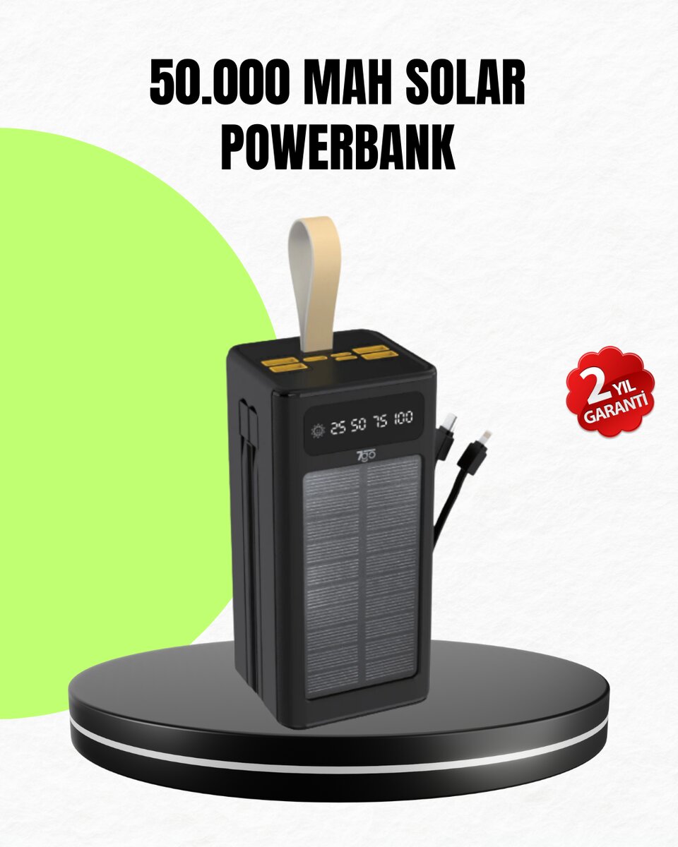 Güneş Enerjili Powerbank Dijital Göstergeli Taşınabilir Güç Kaynağı Güneş Enerjili Powerbank Dijital Göstergeli Taşınabilir Güç Kaynağı