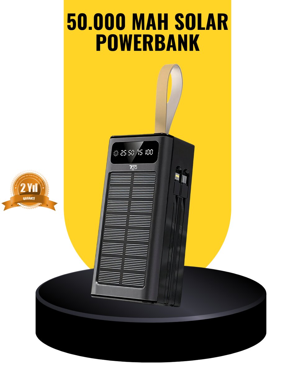 Taşınabilir Güneş Panelli Powerbank Çoklu Cihaz Şarj Destekli Taşınabilir Güneş Panelli Powerbank Çoklu Cihaz Şarj Destekli