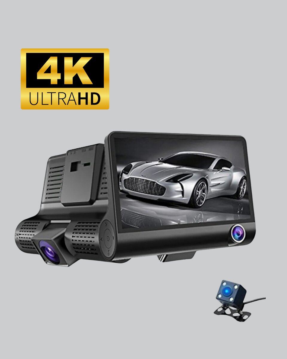 Çift ve Üçlü Lens Seçeneği ile Tüm Açılardan Kayıt Yapan Araç Kamerası Çift ve Üçlü Lens Seçeneği ile Tüm Açılardan Kayıt Yapan Araç Kamerası