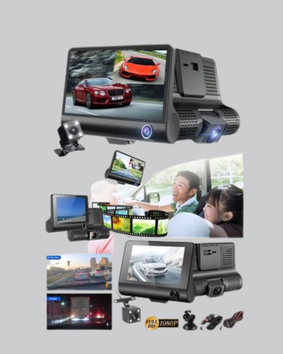 Çift ve Üçlü Lens Seçeneği ile Tüm Açılardan Kayıt Yapan Araç Kamerası Çift ve Üçlü Lens Seçeneği ile Tüm Açılardan Kayıt Yapan Araç Kamerası