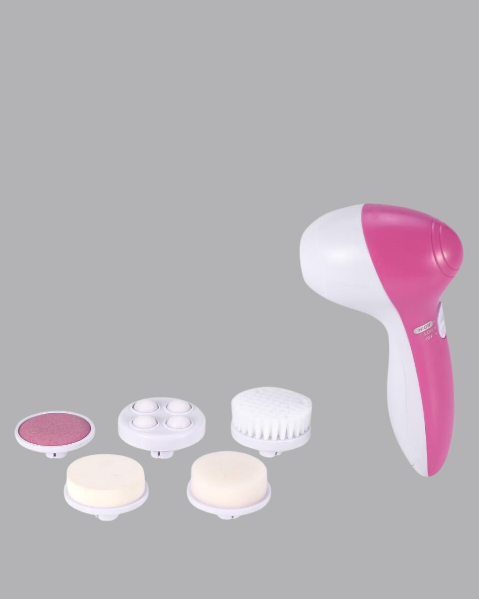 5 Başlıklı Yüz Masaj Aleti – Cilt Temizleme, Peeling, Siyah Nokta ve Gözenek Bakımı 5 Başlıklı Yüz Masaj Aleti – Cilt Temizleme, Peeling, Siyah Nokta ve Gözenek Bakımı