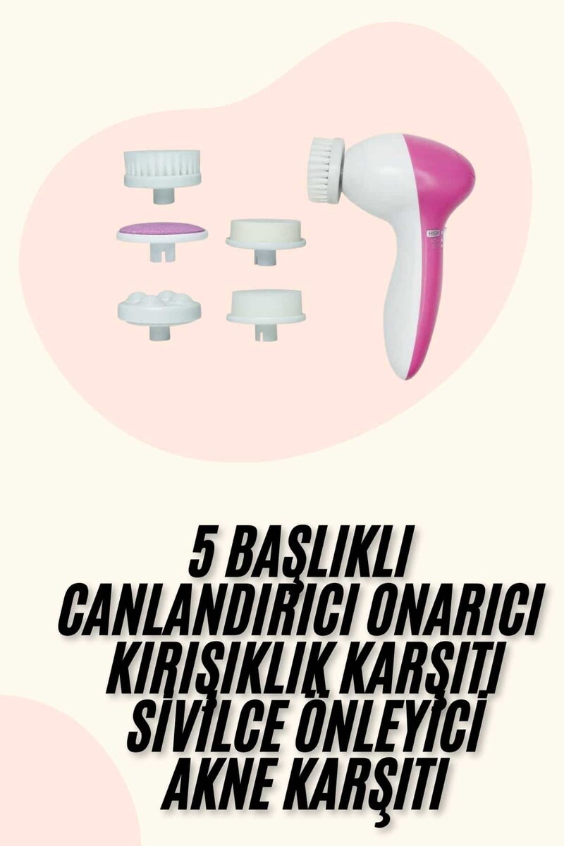 5 Başlıklı Titreşimli Cilt Temizleme Seti Canlandırıcı ve Onarıcı 5 Başlıklı Titreşimli Cilt Temizleme Seti Canlandırıcı ve Onarıcı