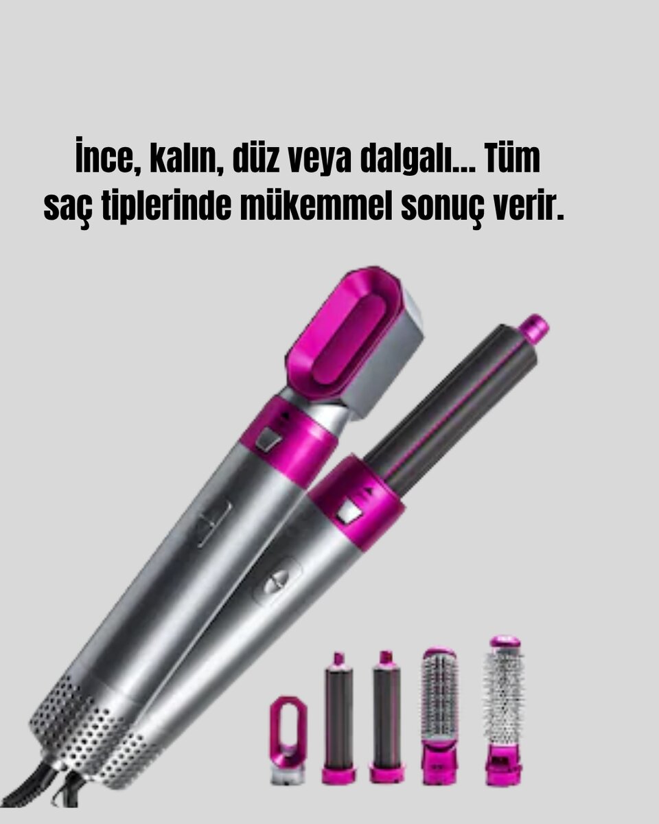 Çok Fonksiyonlu Saç Kurutma ve Şekillendirme Makinesi 5 Başlık Çok Fonksiyonlu Saç Kurutma ve Şekillendirme Makinesi 5 Başlık