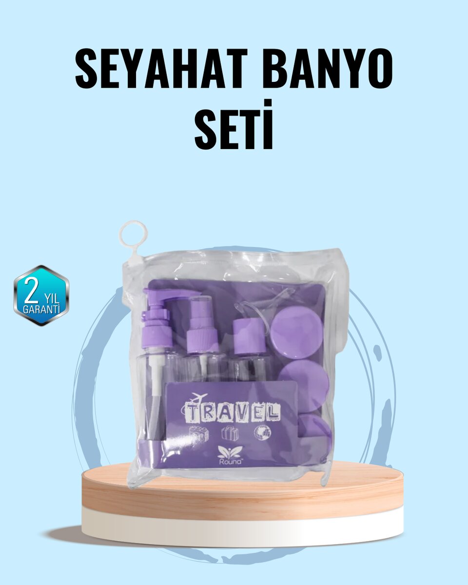 Taşınabilir 5’li Seyahat Banyo Seti Şampuanlık Sprey Krem Kutusu Taşınabilir 5’li Seyahat Banyo Seti Şampuanlık Sprey Krem Kutusu