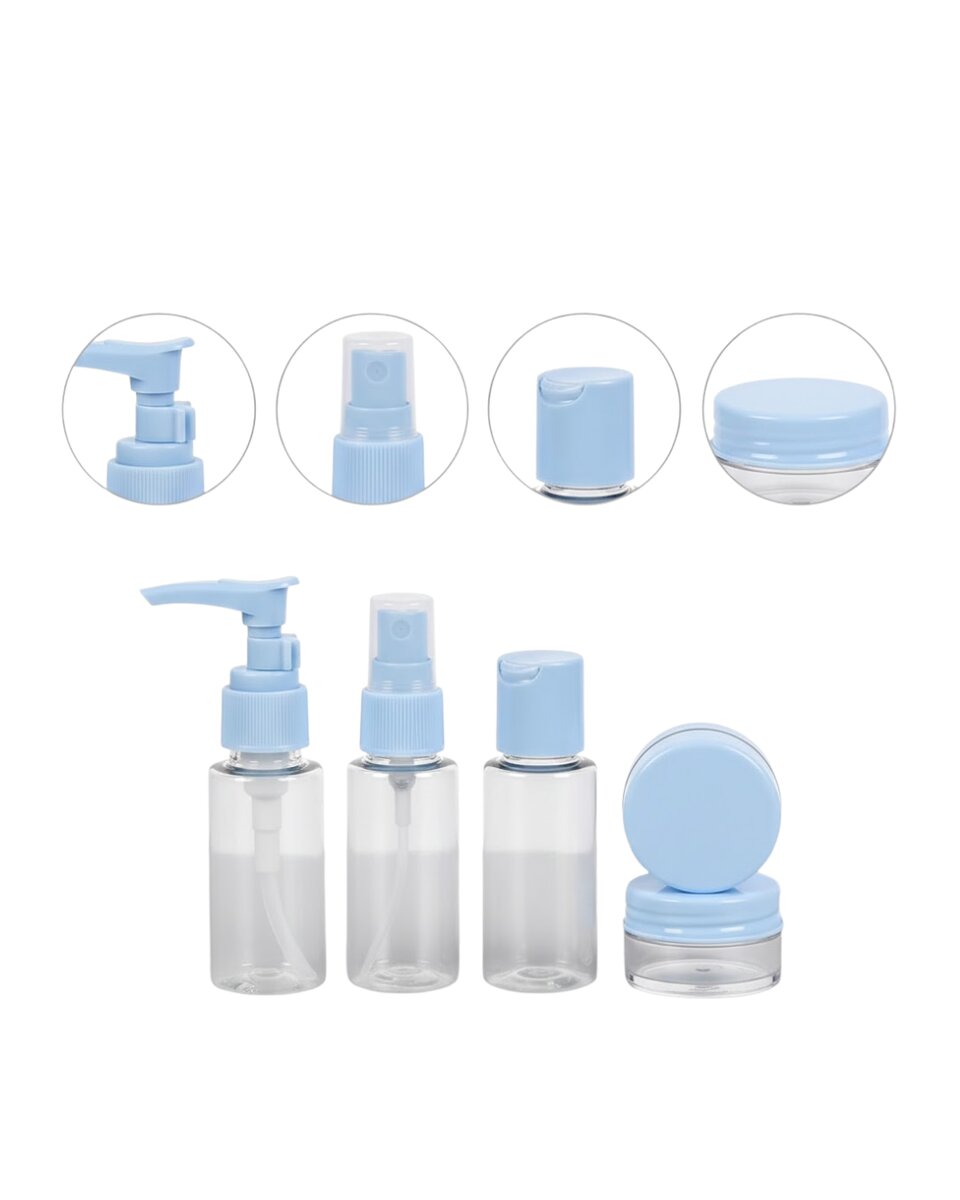 Taşınabilir 5 Parça Seyahat Kozmetik Seti 30 ml Sızdırmaz Taşınabilir 5 Parça Seyahat Kozmetik Seti 30 ml Sızdırmaz