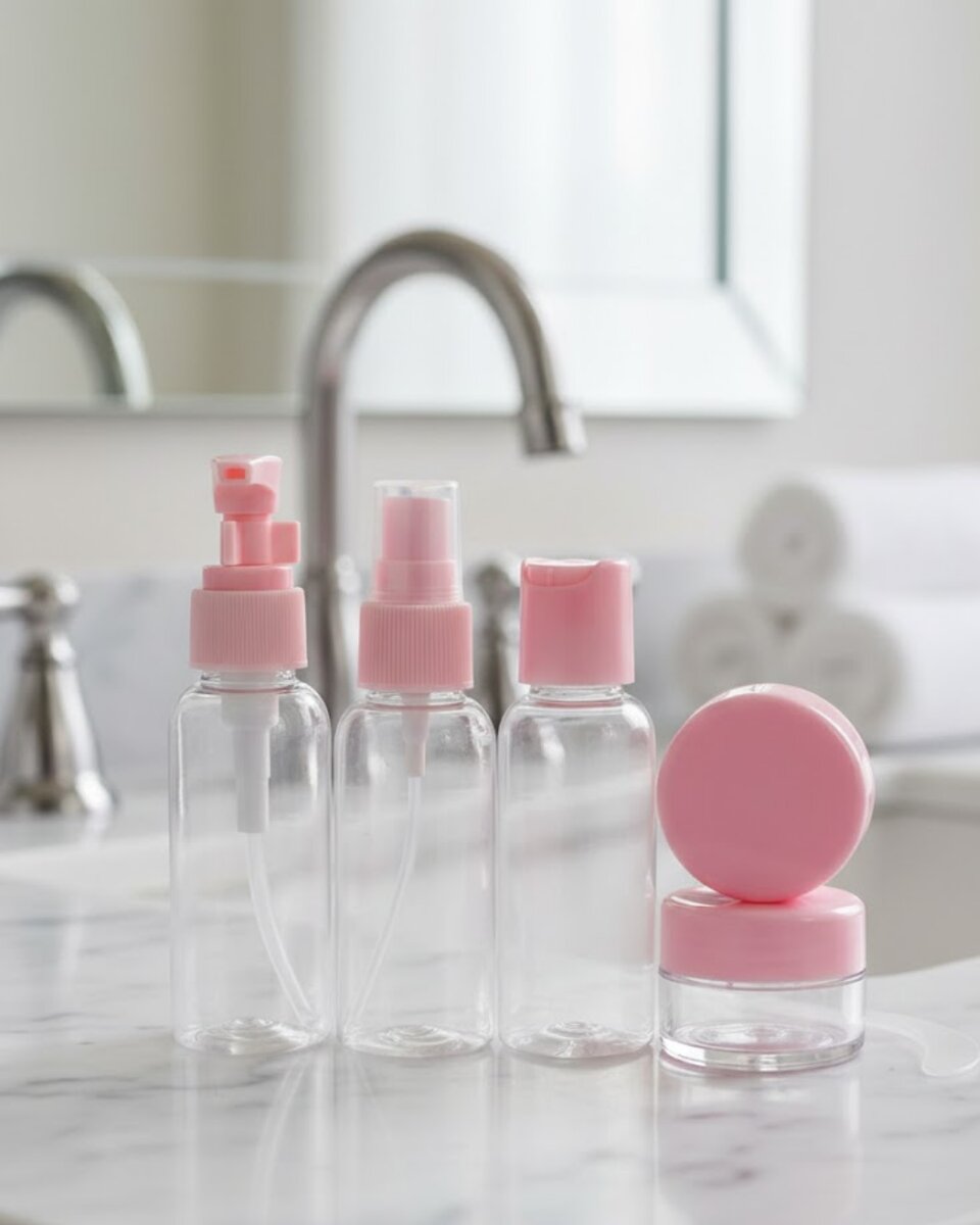 Taşınabilir 5’li Seyahat Kozmetik Şişe Seti 30 ml Sızdırmaz Taşınabilir 5’li Seyahat Kozmetik Şişe Seti 30 ml Sızdırmaz