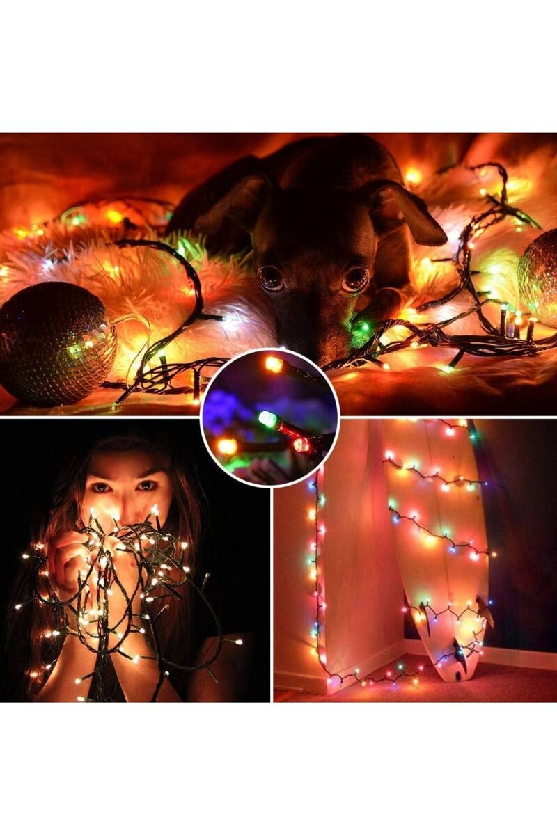 5 Metre Ampul LED Işık Renkli RGB Çok Renkli Led Aydınlatma 5 Metre Ampul LED Işık Renkli RGB Çok Renkli Led Aydınlatma