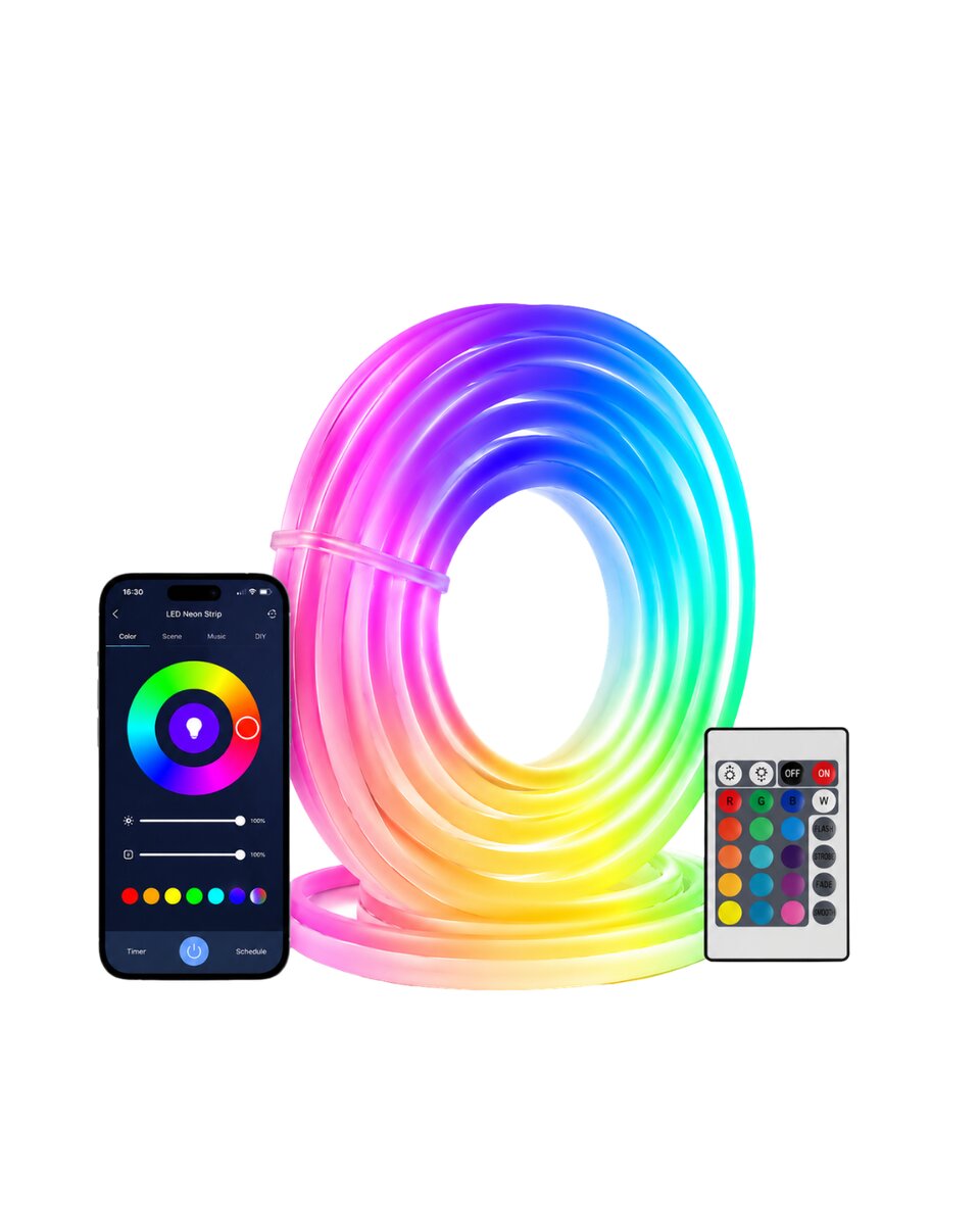 Kumandalı Su Geçirmez RGB Led Şerit Işık Müzik Senkronlu Neon Led Kumandalı Su Geçirmez RGB Led Şerit Işık Müzik Senkronlu Neon Led