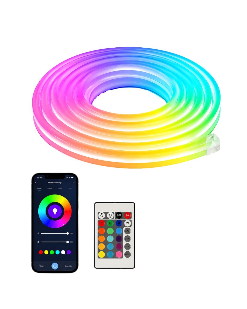 16 Milyon Renk RGB Neon Şerit Led İç ve Dış Mekan Dekor Işığı 16 Milyon Renk RGB Neon Şerit Led İç ve Dış Mekan Dekor Işığı