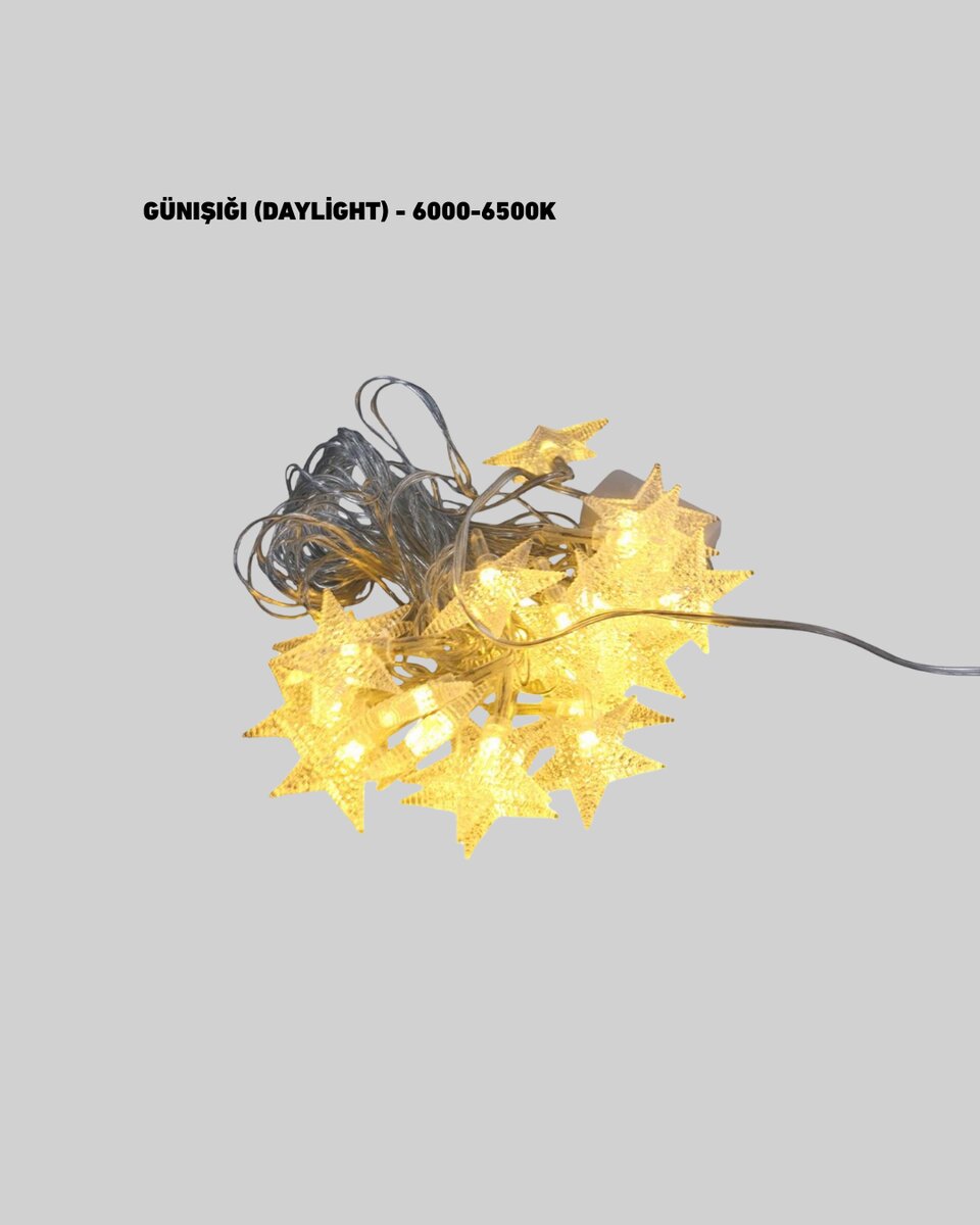 Yıldız Led Işık 5 Metre Dekoratif Aydınlatma Günışığı Yıldız Led Işık 5 Metre Dekoratif Aydınlatma Günışığı