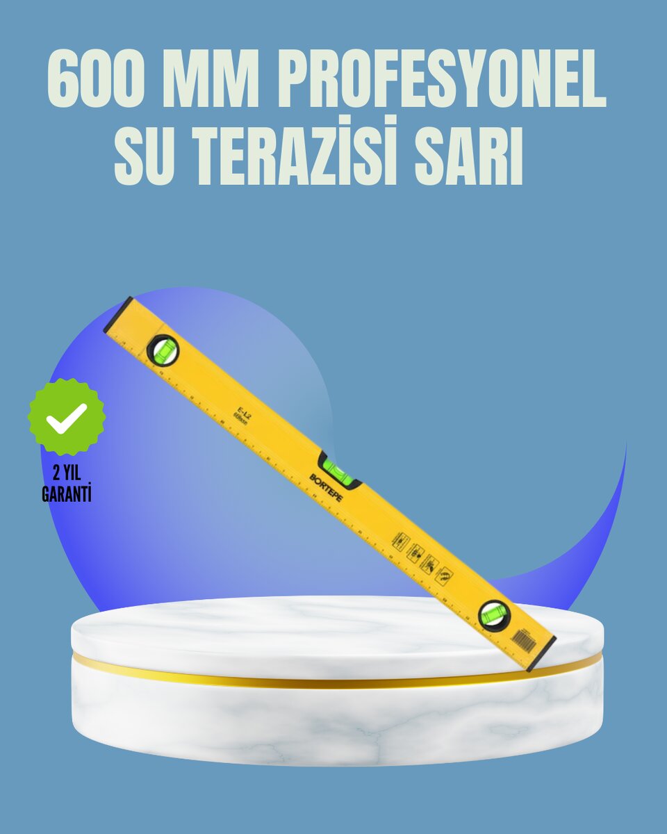Dayanıklı Plastik Gövdeli 600 mm Su Terazisi Dayanıklı Plastik Gövdeli 600 mm Su Terazisi