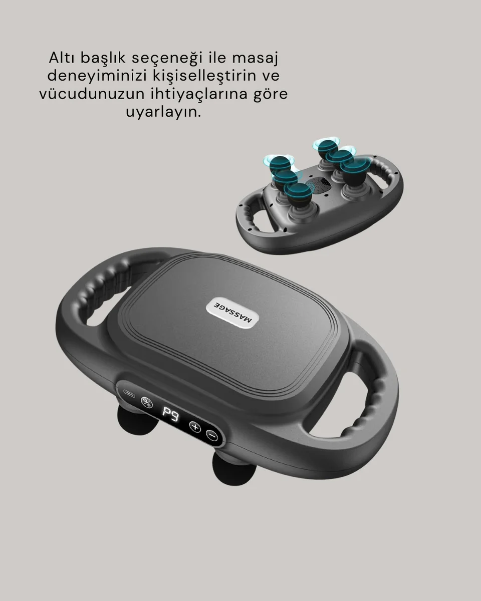 2000 mAh Şarjlı Masaj Tabancası 6 Başlık Ayarlı Güçlü Masaj Cihazı 2000 mAh Şarjlı Masaj Tabancası 6 Başlık Ayarlı Güçlü Masaj Cihazı