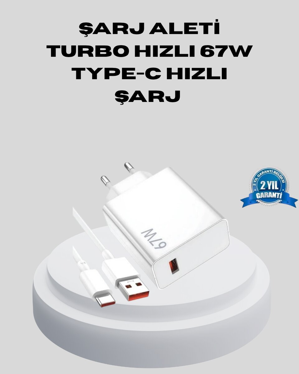 67W Type-C Turbo Şarj Cihazı – Aşırı Akım ve Isı Koruması, Seyahat Uyumlu 67W Type-C Turbo Şarj Cihazı – Aşırı Akım ve Isı Koruması, Seyahat Uyumlu