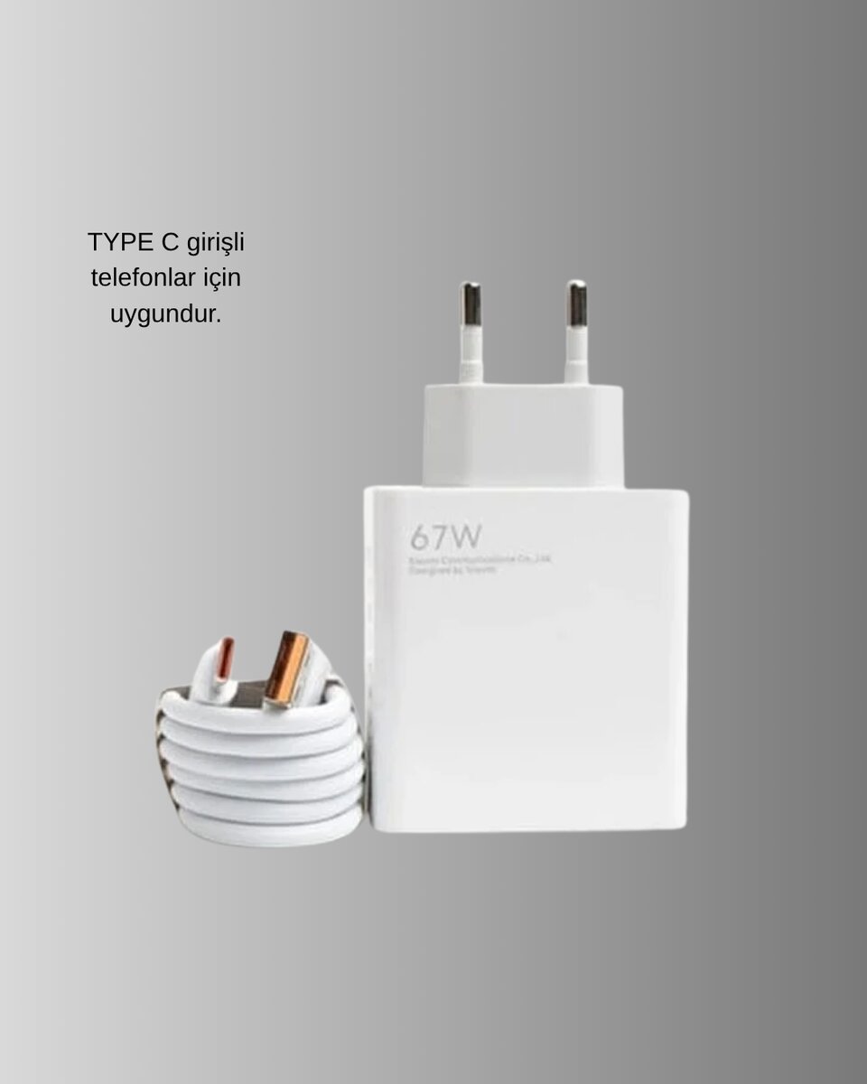67W Type-C Turbo Şarj Cihazı – Aşırı Akım ve Isı Koruması, Seyahat Uyumlu 67W Type-C Turbo Şarj Cihazı – Aşırı Akım ve Isı Koruması, Seyahat Uyumlu