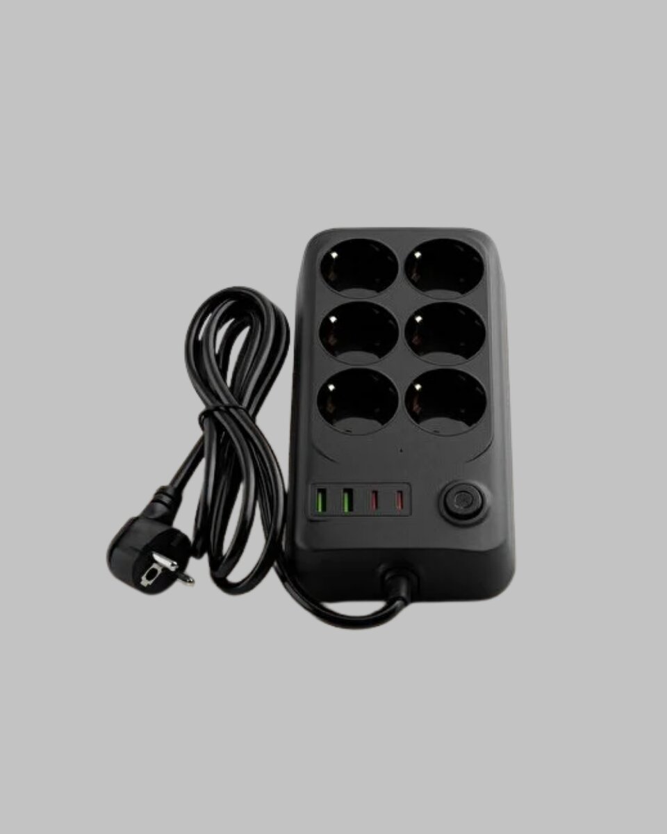 6’lı Grup Priz Termal Korumalı USB Type-C Çoklu Priz 2 Metre Kablo 6’lı Grup Priz Termal Korumalı USB Type-C Çoklu Priz 2 Metre Kablo