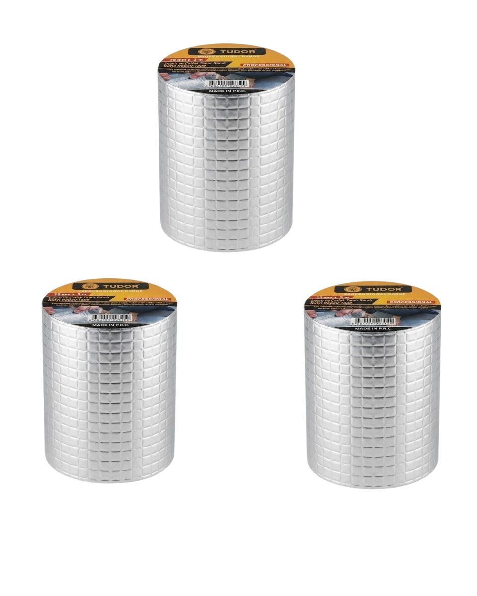3 Lü Set Alüminyum Yüzeyli Çatı Boru Onarım Sızdırmaz Bant 3 Lü Set Alüminyum Yüzeyli Çatı Boru Onarım Sızdırmaz Bant