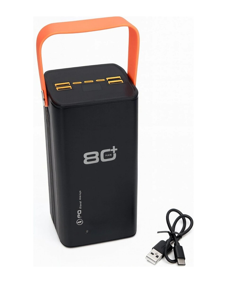 Süper Hızlı Şarj Powerbank 80000 mAh Büyük Kapasite Çoklu USB Çıkışlı Taşınabilir Şarj Aleti