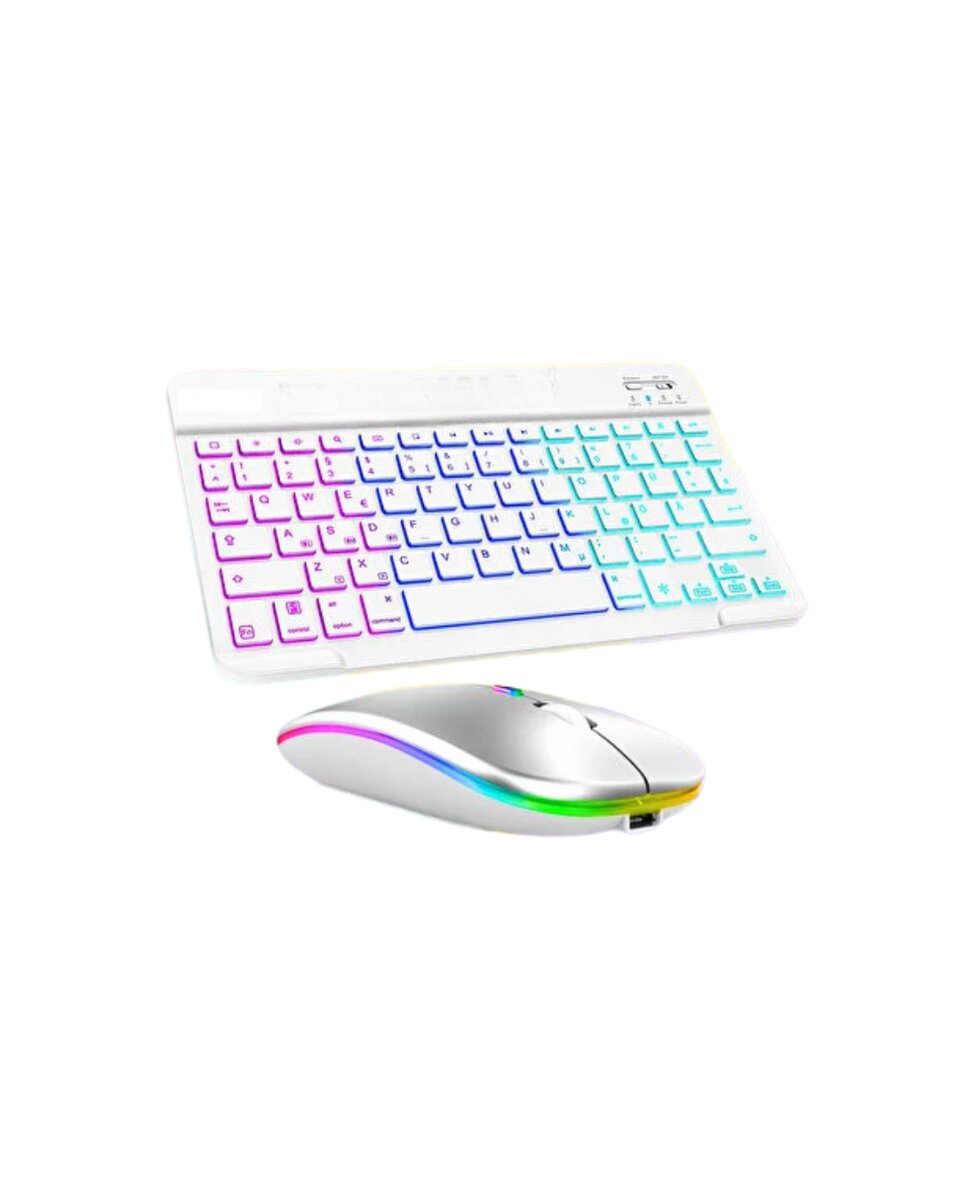 Aydınlatmalı Kablosuz Klavye Mouse Seti Bluetooth Bağlantılı Çoklu Cihaz Uyumlu Aydınlatmalı Kablosuz Klavye Mouse Seti Bluetooth Bağlantılı Çoklu Cihaz Uyumlu