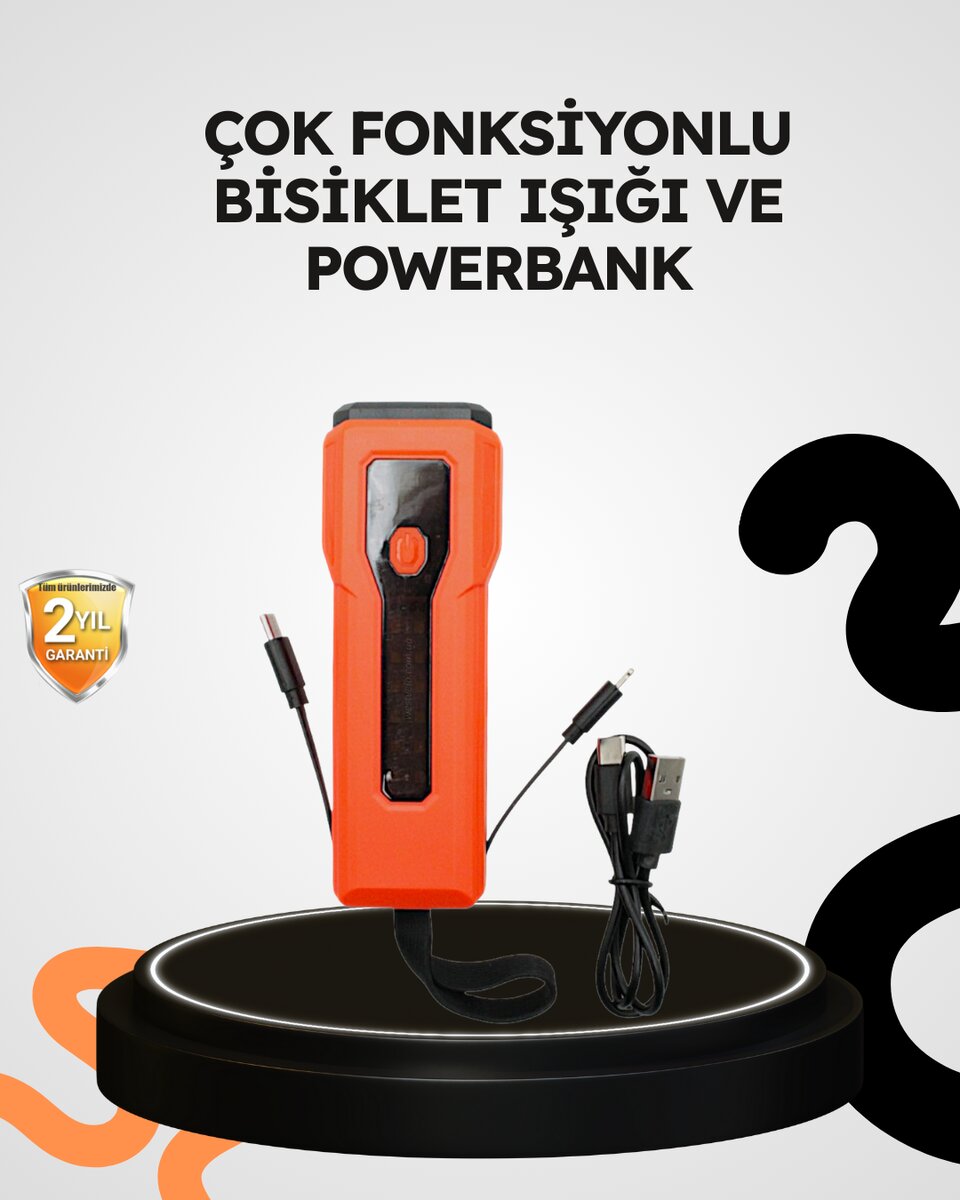 600 Lümen Bisiklet Ön Işık Powerbankli Çakar COB Led 600 Lümen Bisiklet Ön Işık Powerbankli Çakar COB Led