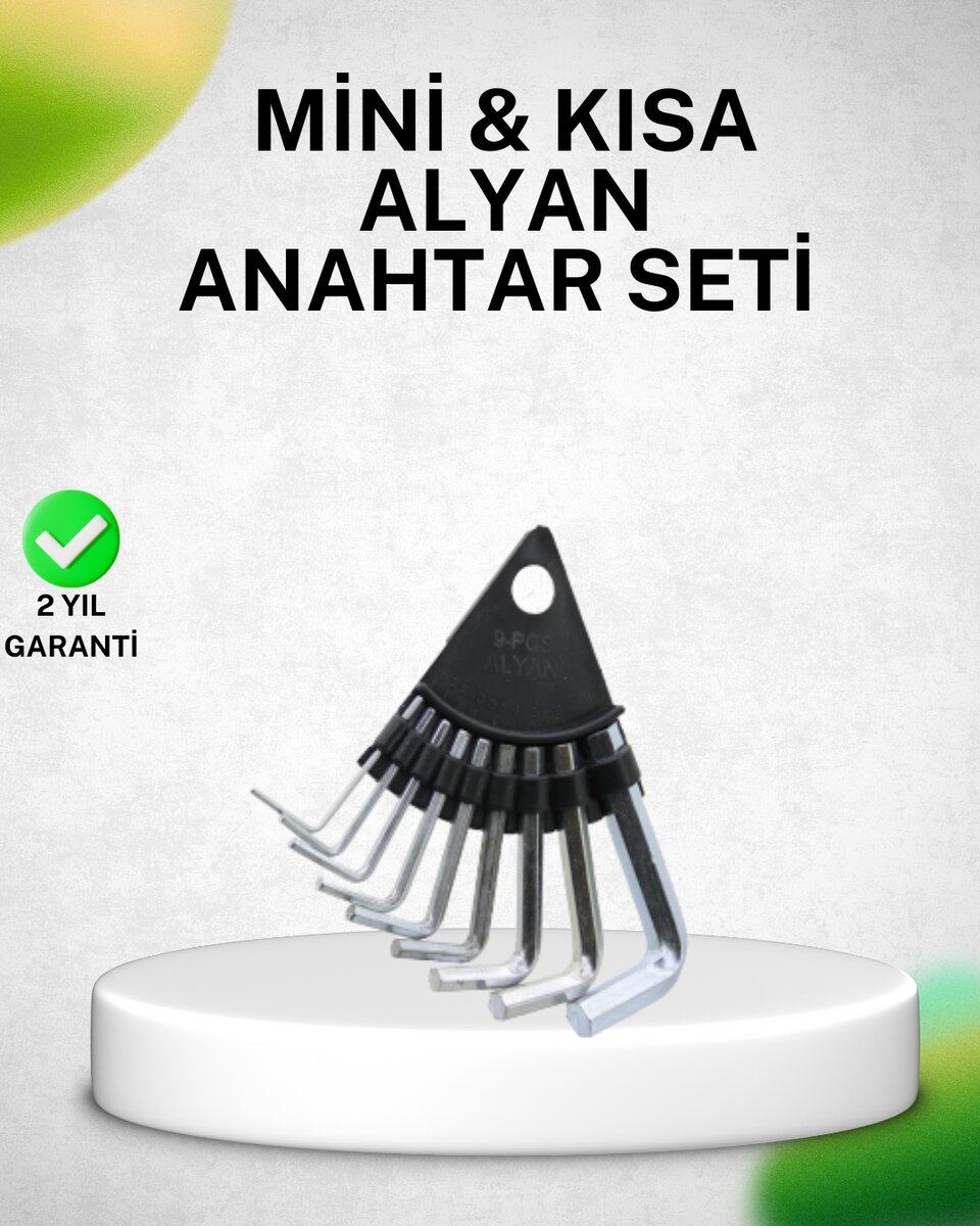 9 Parça Alyan Anahtar Seti Isıl İşlem Görmüş Dayanıklı Çelik 9 Parça Alyan Anahtar Seti Isıl İşlem Görmüş Dayanıklı Çelik
