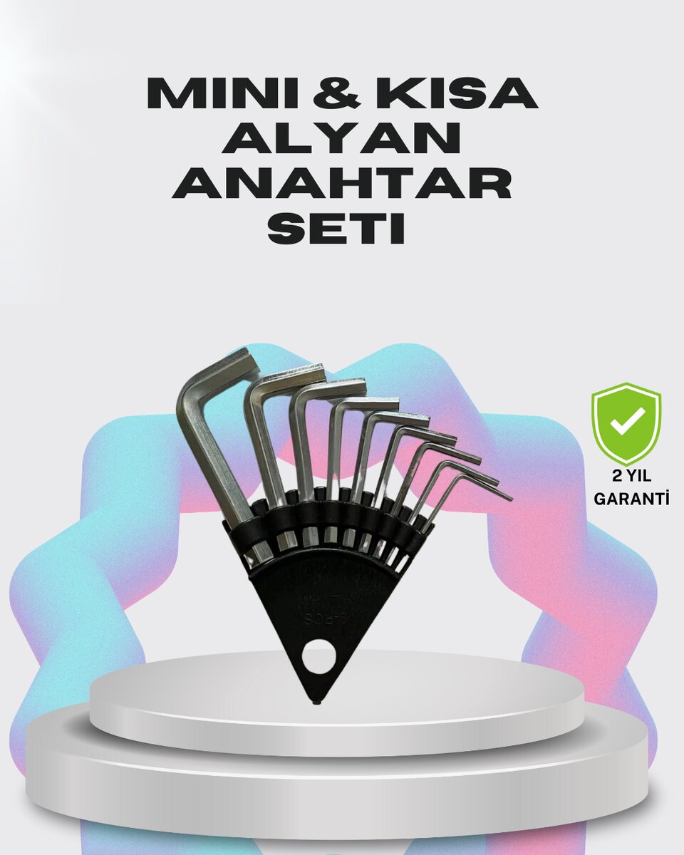 9 Parça Kısa Tip Alyan Seti Isıl İşlemli Profesyonel Kullanım 9 Parça Kısa Tip Alyan Seti Isıl İşlemli Profesyonel Kullanım