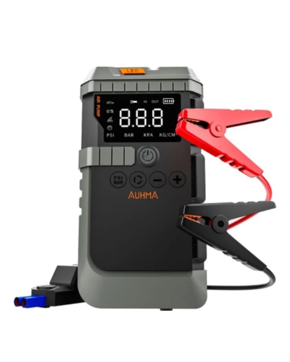 Akıllı Lastik Şişirme Kompresörü Akü Takviye Özellikli LED Fenerli Taşınabilir Güç Ünitesi Akıllı Lastik Şişirme Kompresörü Akü Takviye Özellikli LED Fenerli Taşınabilir Güç Ünitesi