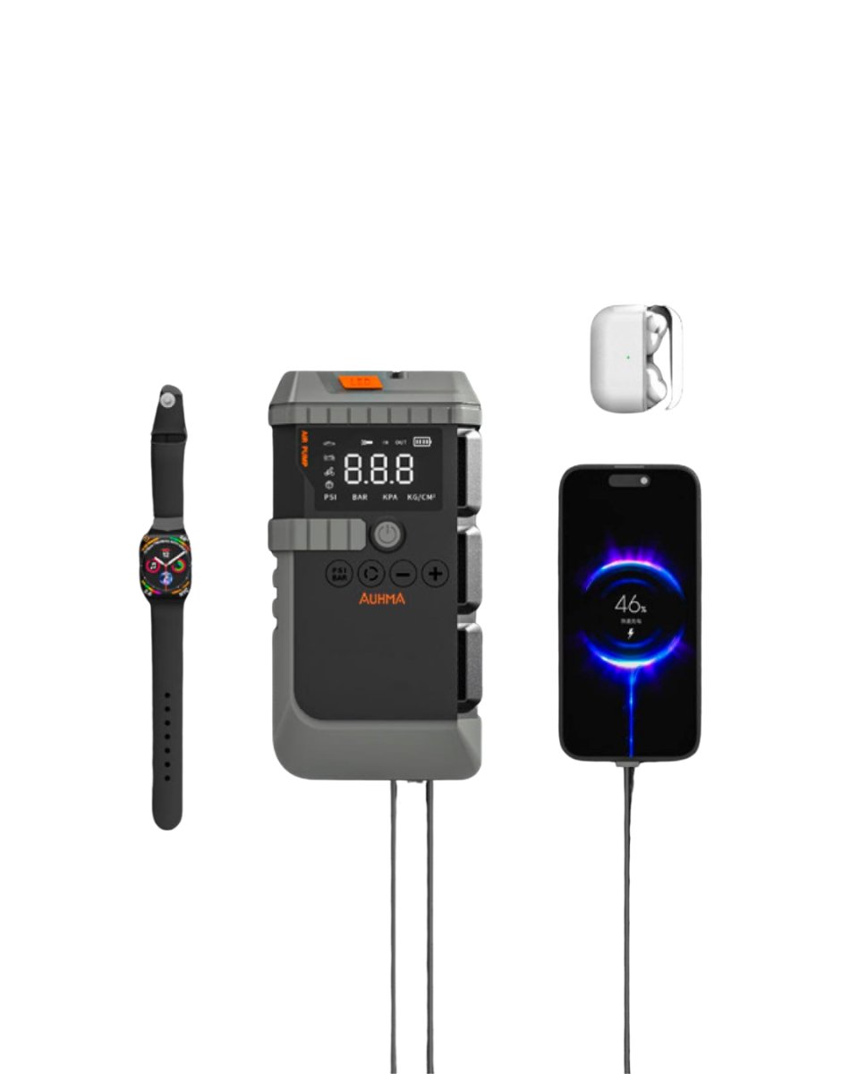 Araç Lastik Basınç Pompası Akü Takviye Powerbank ve SOS Işıklı Çok Fonksiyonlu Cihaz Araç Lastik Basınç Pompası Akü Takviye Powerbank ve SOS Işıklı Çok Fonksiyonlu Cihaz