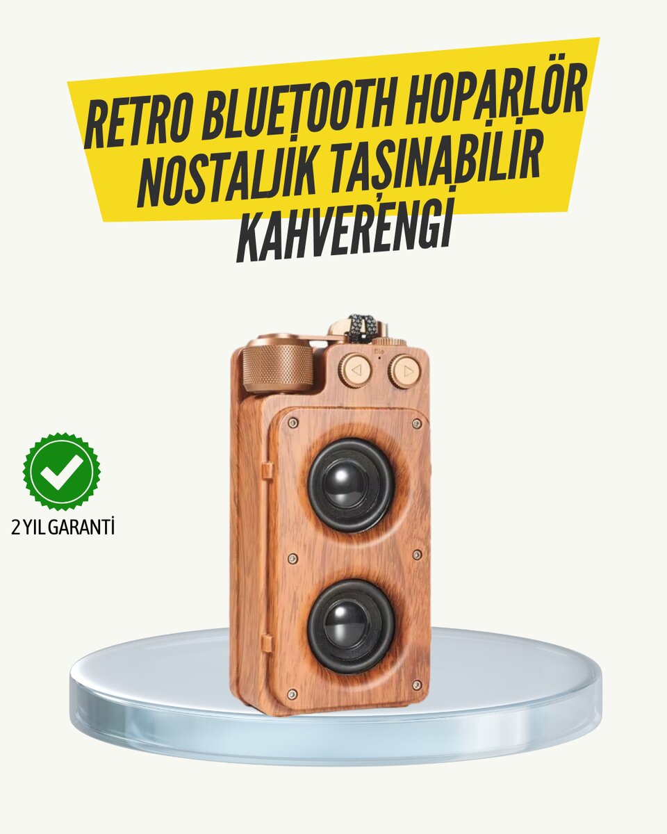 Klasik Görünümlü Bluetooth Hoparlör 360 Derece Stereo ve FM Radyo Klasik Görünümlü Bluetooth Hoparlör 360 Derece Stereo ve FM Radyo