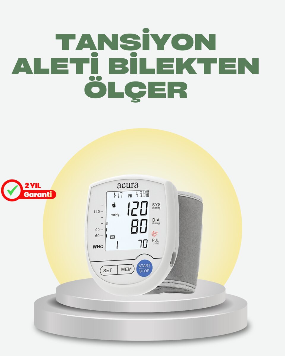 Akıllı Bilek Tansiyon Aleti Hem Şarjlı Hem Pilli Kolay Ölçüm Akıllı Bilek Tansiyon Aleti Hem Şarjlı Hem Pilli Kolay Ölçüm