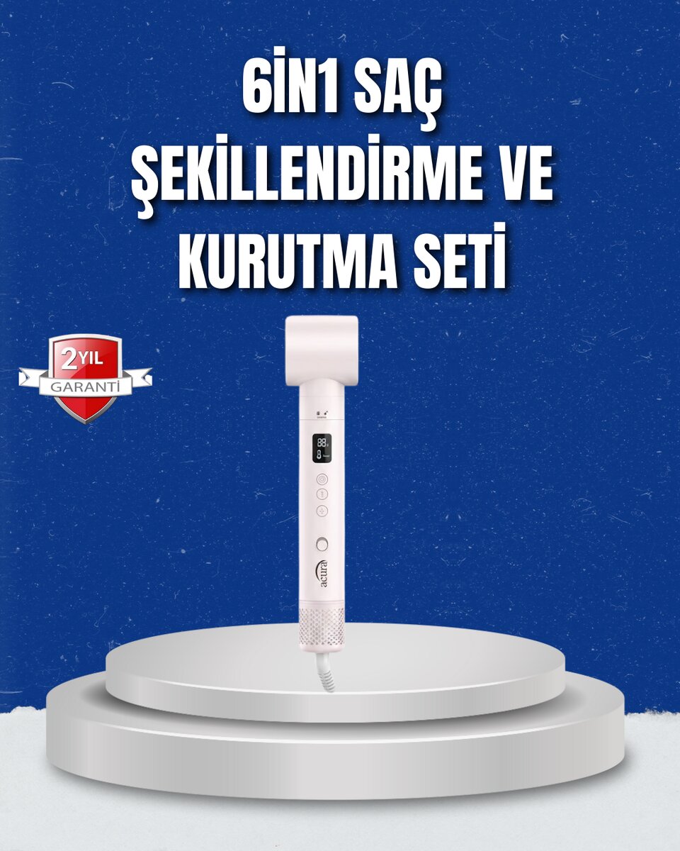 Negatif İyon Teknolojili 6-in-1 Profesyonel Saç Şekillendirici Negatif İyon Teknolojili 6-in-1 Profesyonel Saç Şekillendirici