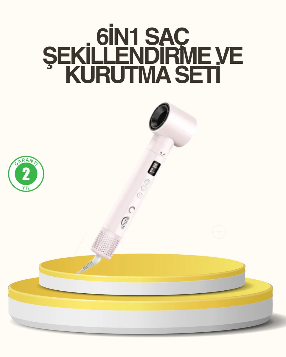 Motorlu LCD Ekranlı Saç Şekillendirme Seti Motorlu LCD Ekranlı Saç Şekillendirme Seti