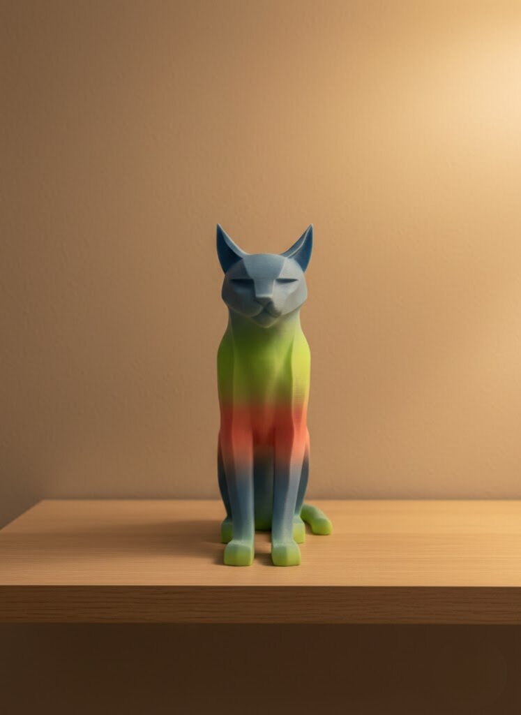Açık Rainbow Kedi Biblo Modern Salon ve Raf Dekoru Açık Rainbow Kedi Biblo Modern Salon ve Raf Dekoru