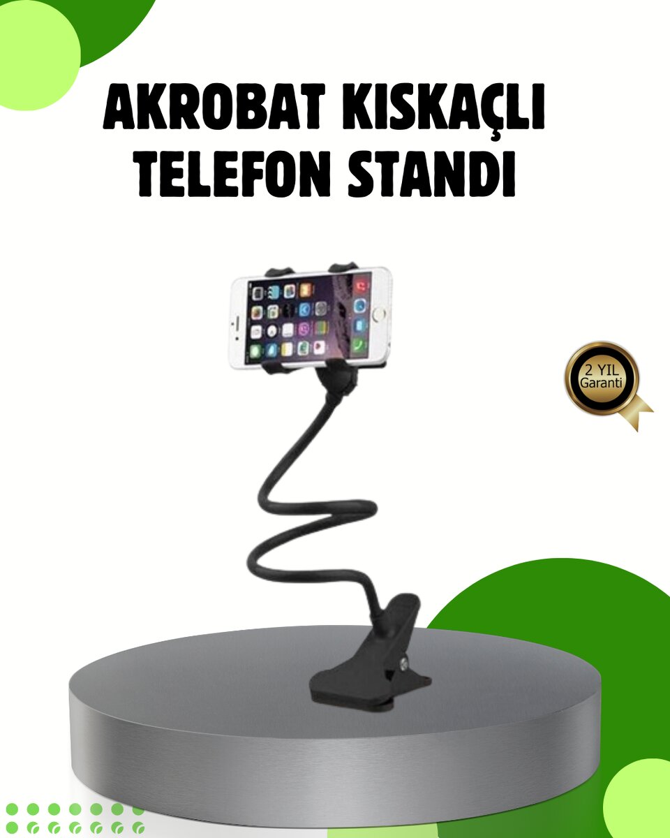 Akrobat Masaüstü Mandallı Telefon Tutucu 360 Derece Dönebilen Akrobat Masaüstü Mandallı Telefon Tutucu 360 Derece Dönebilen