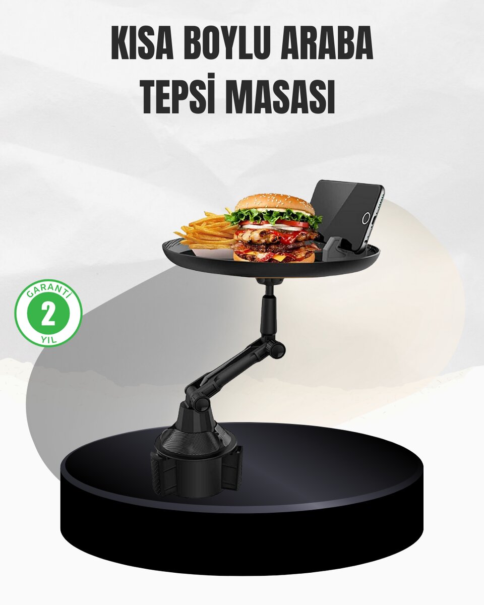 Universal Araç İçi Bardaklık Tepsisi 9 İnç Yemek Alanı ve Telefon Standlı Universal Araç İçi Bardaklık Tepsisi 9 İnç Yemek Alanı ve Telefon Standlı